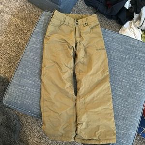 Burton youth M 10/12 olive green snowboard pants